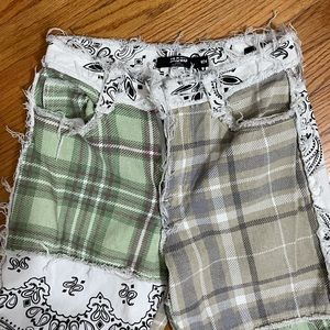 Jaded London PATCHWORK BANDANA BOYFRIEND JEANS